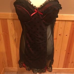 PER LEI black with hearts women's teddie size 3X